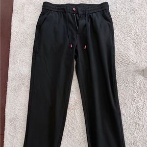 Kiton Black Sweatpants with Red Details